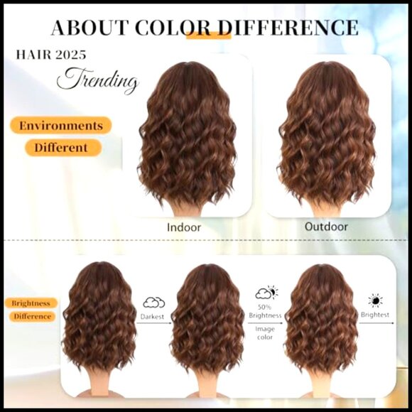 Synthetic Bob Wig with Bangs Curly Wavy Shoulder Length for Cosplay Daily Use main image 4